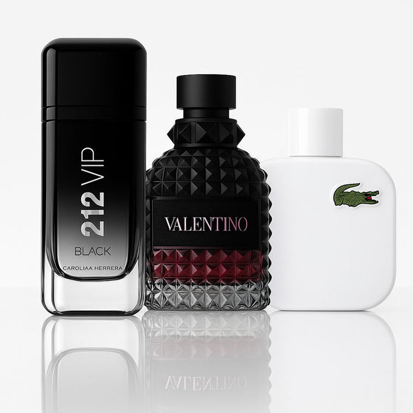 🏆 Trío – Lacoste Blanc, Valentino Born in Roma & 212 VIP Black 🏆